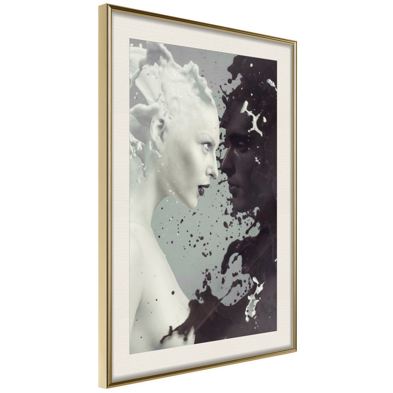 Poster - Complementary Opposites  - goud passepartout