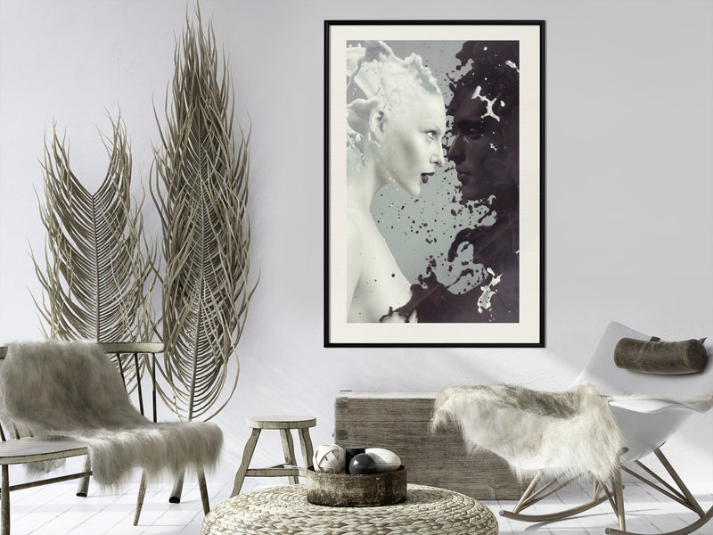 Poster - Complementary Opposites  - zwart passepartout