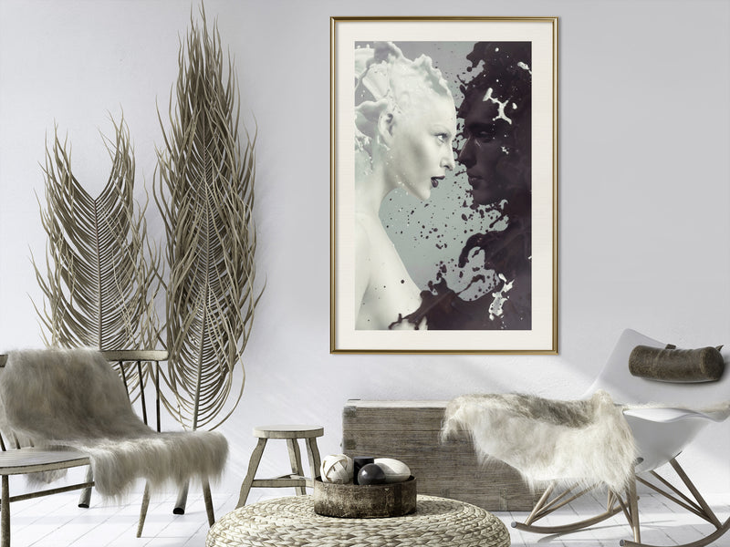Poster - Complementary Opposites  - goud passepartout