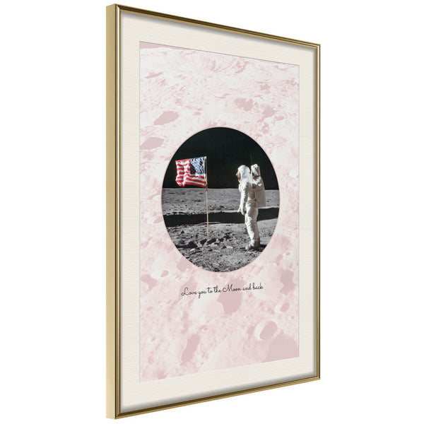 Poster - Cosmic Love I  - goud passepartout