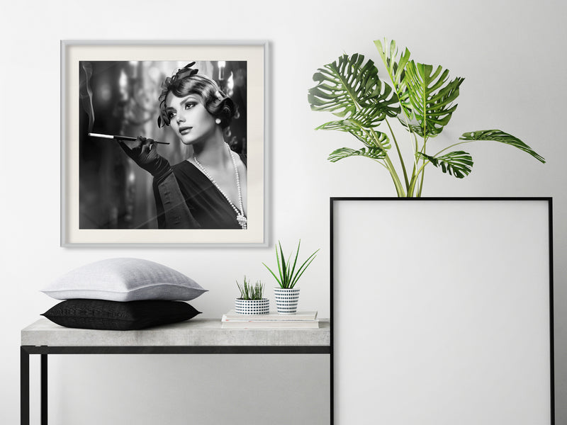 Poster - Classic Elegance  - wit passepartout