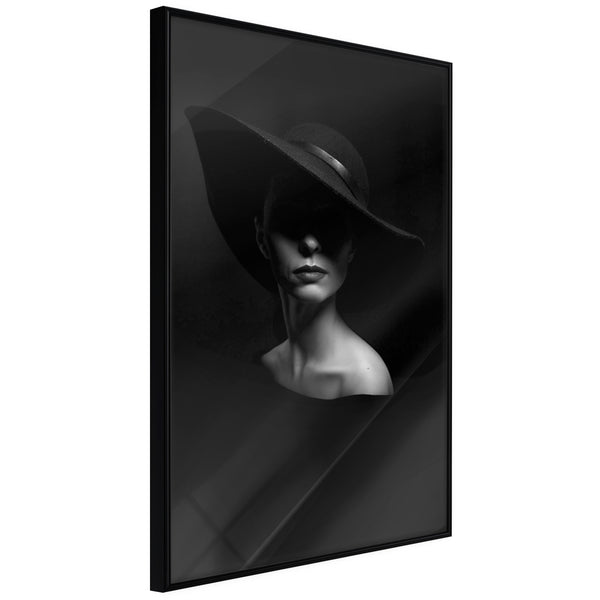Poster - Woman in a Hat  - zwart