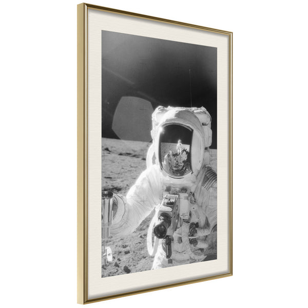 Poster - Space Fun  - goud passepartout