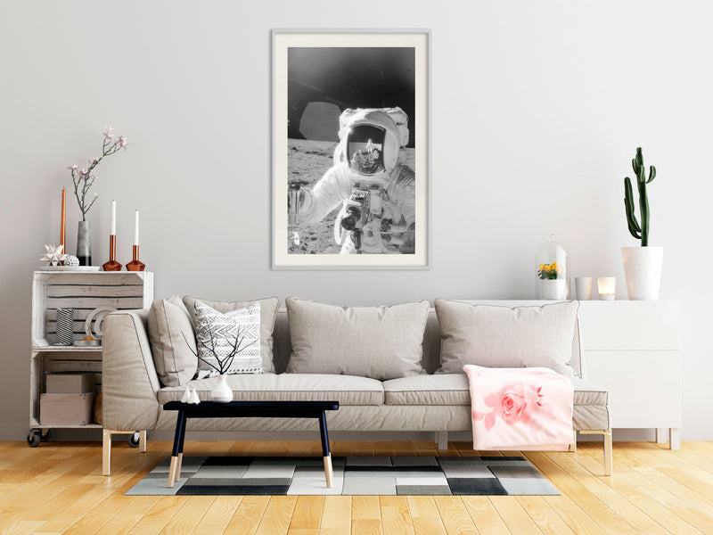 Poster - Space Fun  - wit passepartout