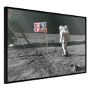Poster - Flag on the Moon  - zwart
