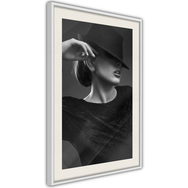 Poster - Coquette  - wit passepartout