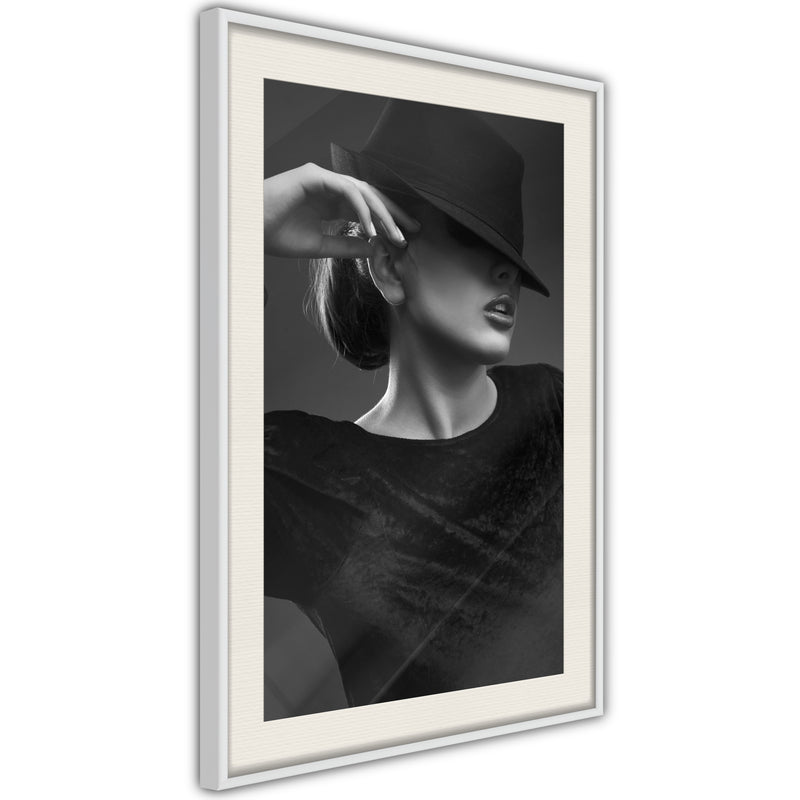 Poster - Coquette  - wit passepartout