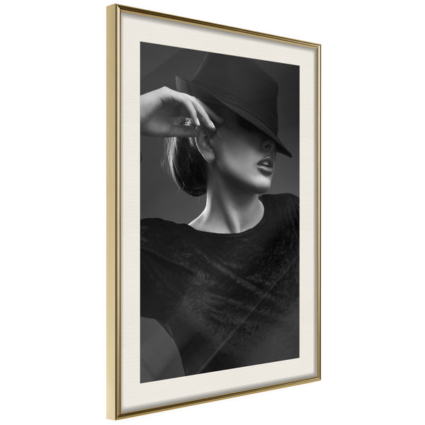 Poster - Coquette  - goud passepartout