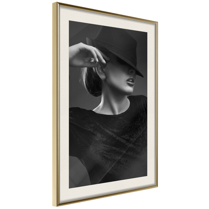 Poster - Coquette  - goud passepartout