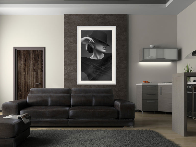 Poster - Coquette  - wit passepartout