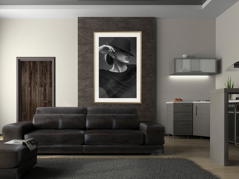 Poster - Coquette  - goud passepartout