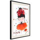 Poster - Poppy Dancer  - zwart passepartout