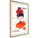 Poster - Poppy Dancer  - goud passepartout