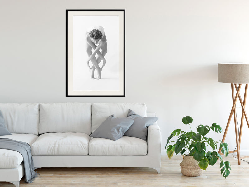 Poster - Interlaced Body  - zwart passepartout