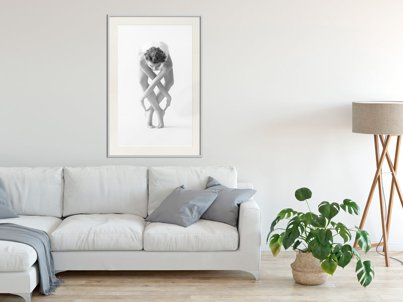 Poster - Interlaced Body  - wit passepartout