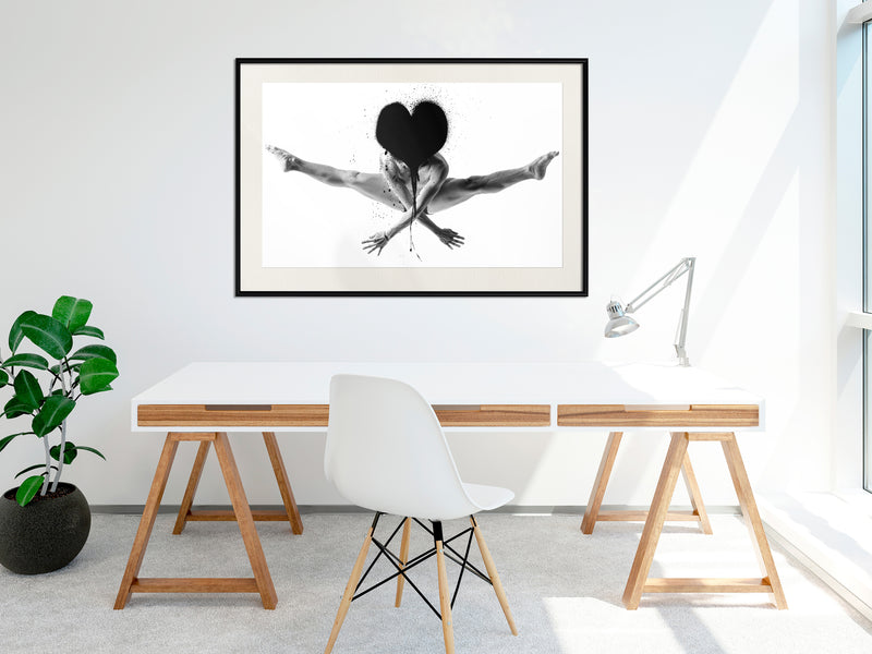 Poster - Splits in the Air  - zwart passepartout
