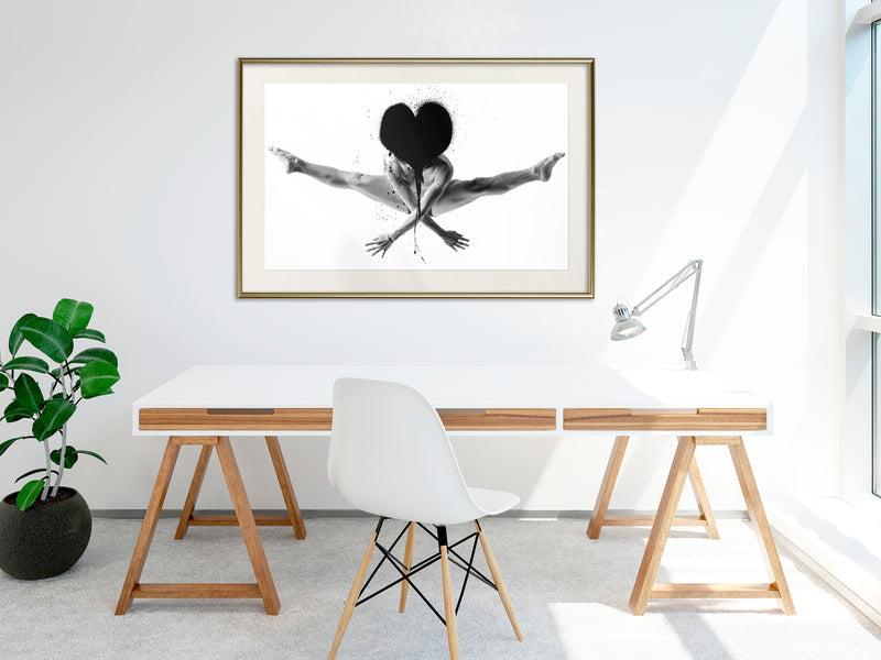 Poster - Splits in the Air  - goud passepartout
