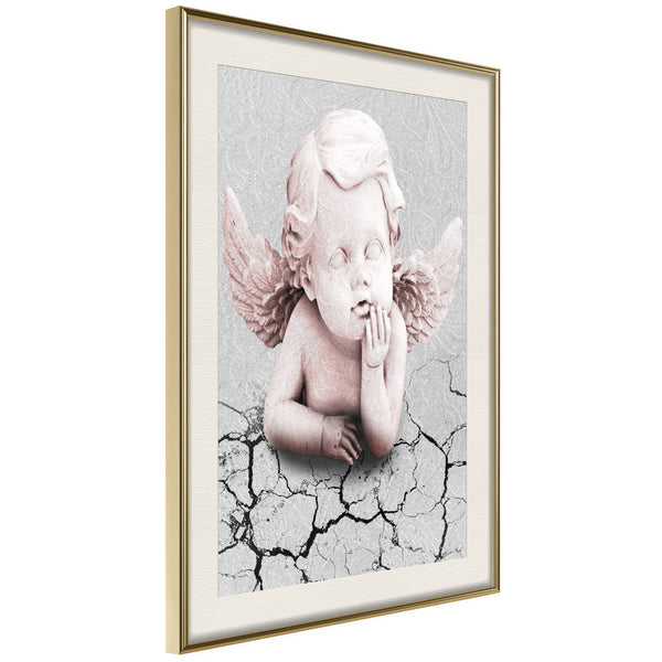 Poster - Cherub  - goud passepartout