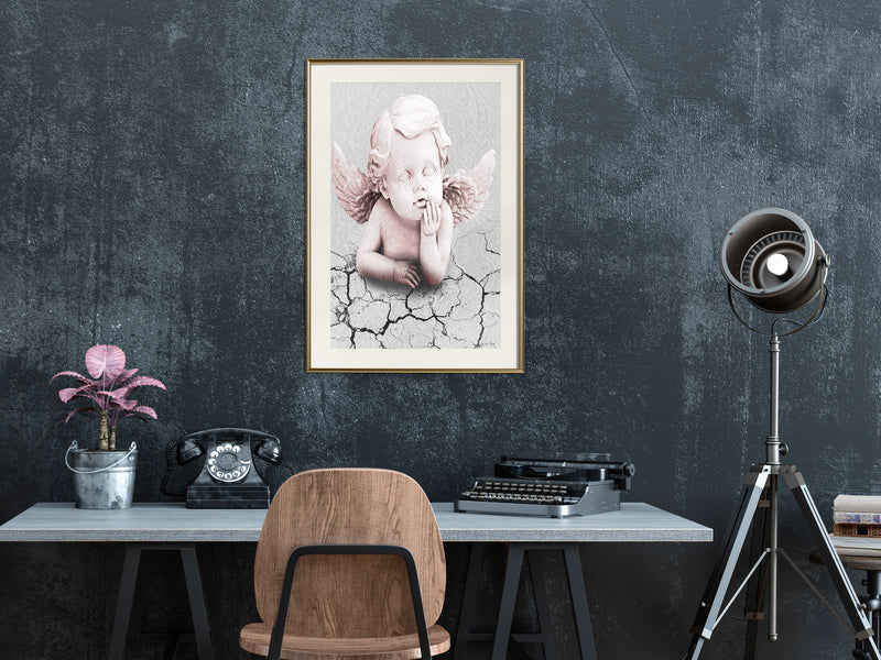 Poster - Cherub  - goud passepartout