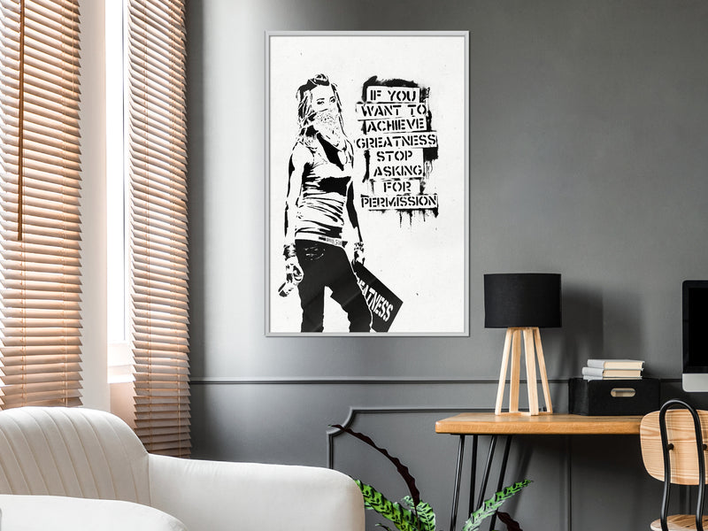 Poster - If You Want To Achieve Greatness  - wit
