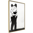 Poster - Banksy: Kissing Coppers II  - goud