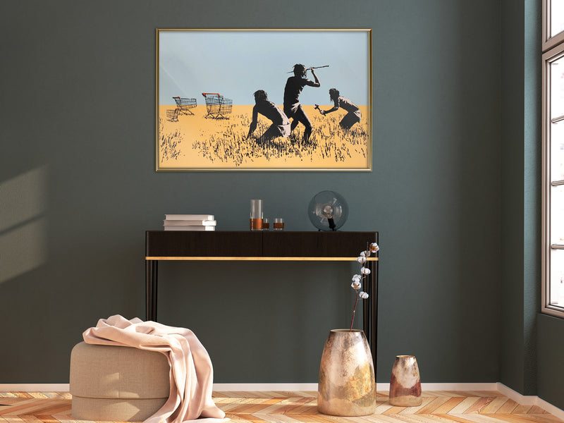 Poster - Banksy: Trolley Hunters  - goud