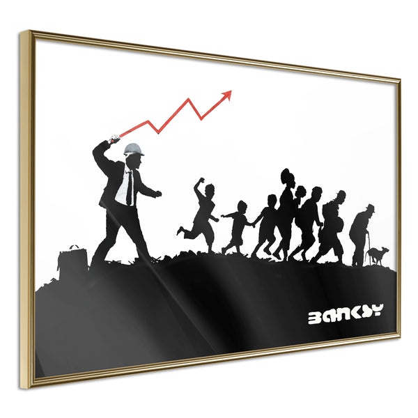 Poster - Banksy: The Whip  - goud