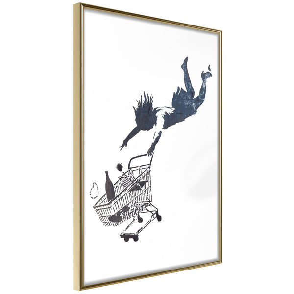 Poster - Banksy: Shop Until You Drop  - goud