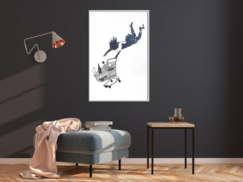 Poster - Banksy: Shop Until You Drop  - wit