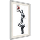 Poster - Banksy: Graffiti Is a Crime  - wit passepartout