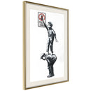Poster - Banksy: Graffiti Is a Crime  - goud passepartout