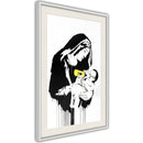 Poster - Banksy: Toxic Mary  - wit passepartout