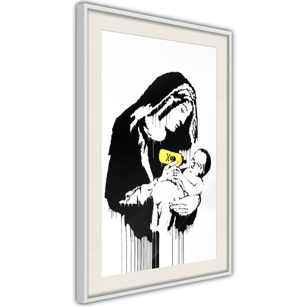 Poster - Banksy: Toxic Mary  - wit passepartout