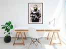 Poster - Banksy: Flying Copper  - zwart passepartout