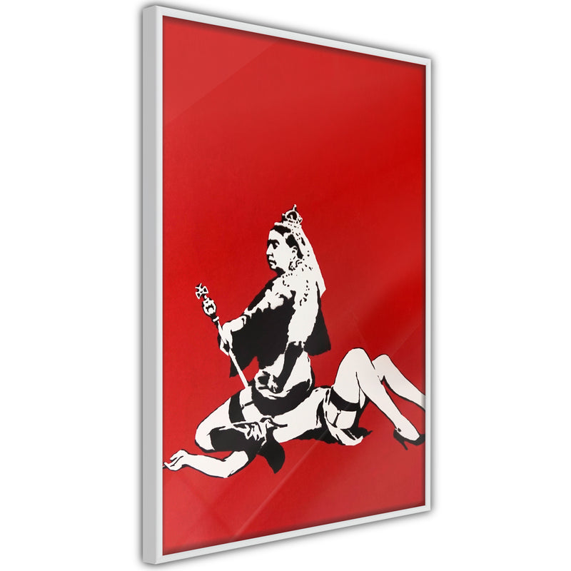Poster - Banksy: Queen Victoria  - wit