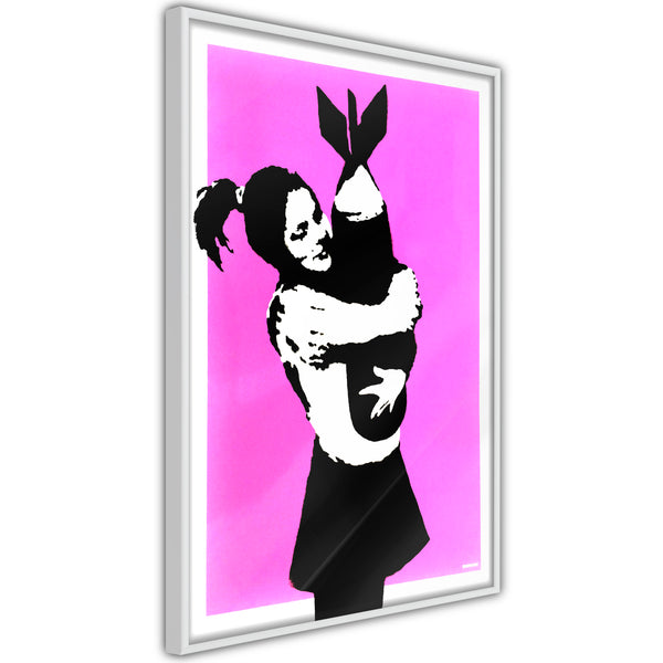 Poster - Banksy: Bomb Hugger  - wit