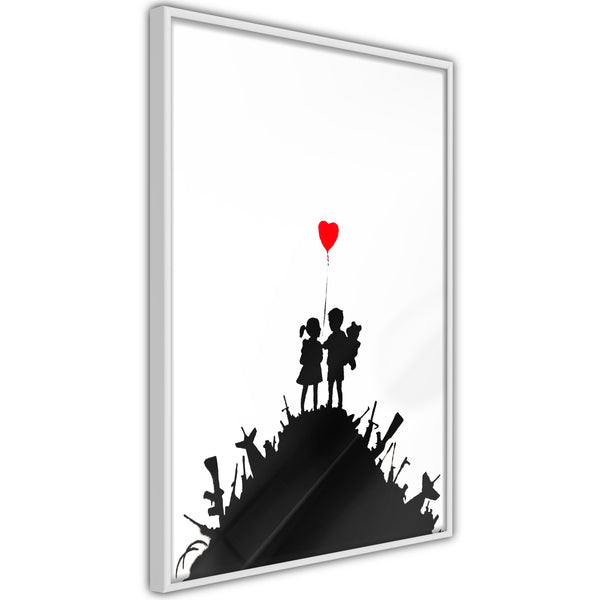 Poster - Banksy: Kids on Guns  - wit