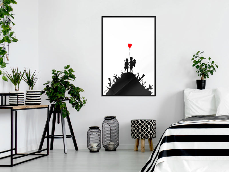 Poster - Banksy: Kids on Guns  - zwart