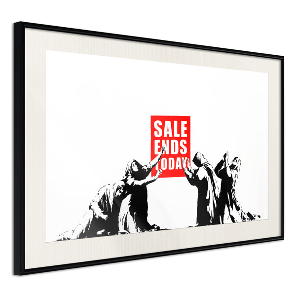 Poster - Banksy: Sale Ends  - zwart passepartout