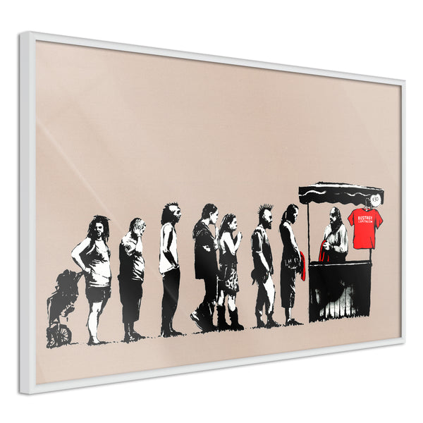 Poster - Banksy: Festival  - wit