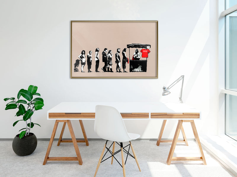 Poster - Banksy: Festival  - goud