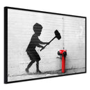 Poster - Banksy: Hammer Boy  - zwart
