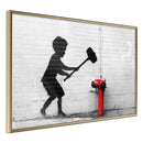 Poster - Banksy: Hammer Boy  - goud