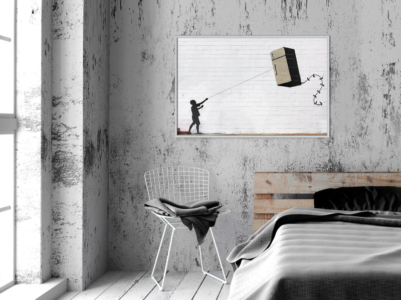 Poster - Banksy: Fridge Kite  - wit