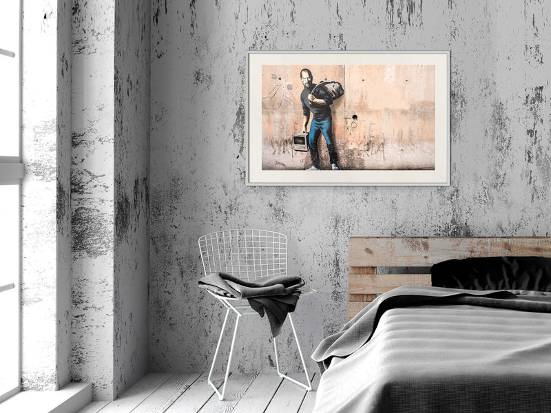 Poster - Banksy: The Son of a Migrant from Syria  - wit passepartout