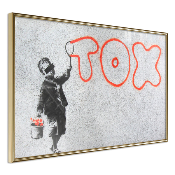 Poster - Banksy: Tox  - goud