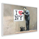 Poster - Banksy: I Heart NY  - wit