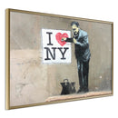 Poster - Banksy: I Heart NY  - goud