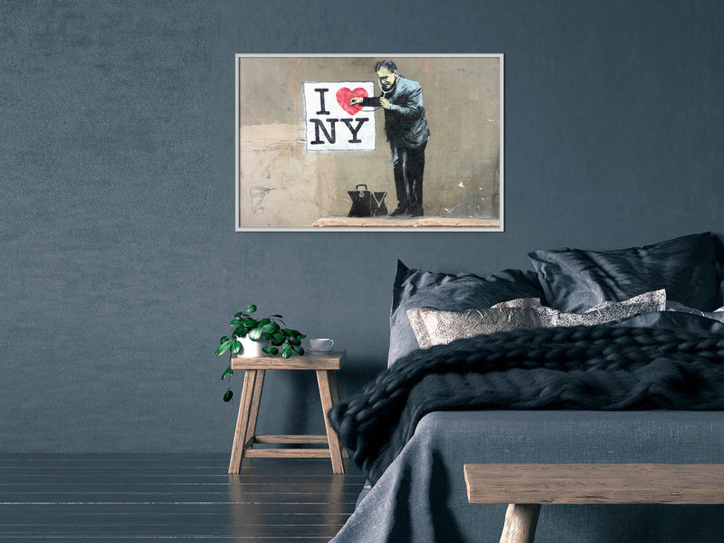 Poster - Banksy: I Heart NY  - wit