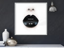 Poster - Black Lipstick (Square)  - wit